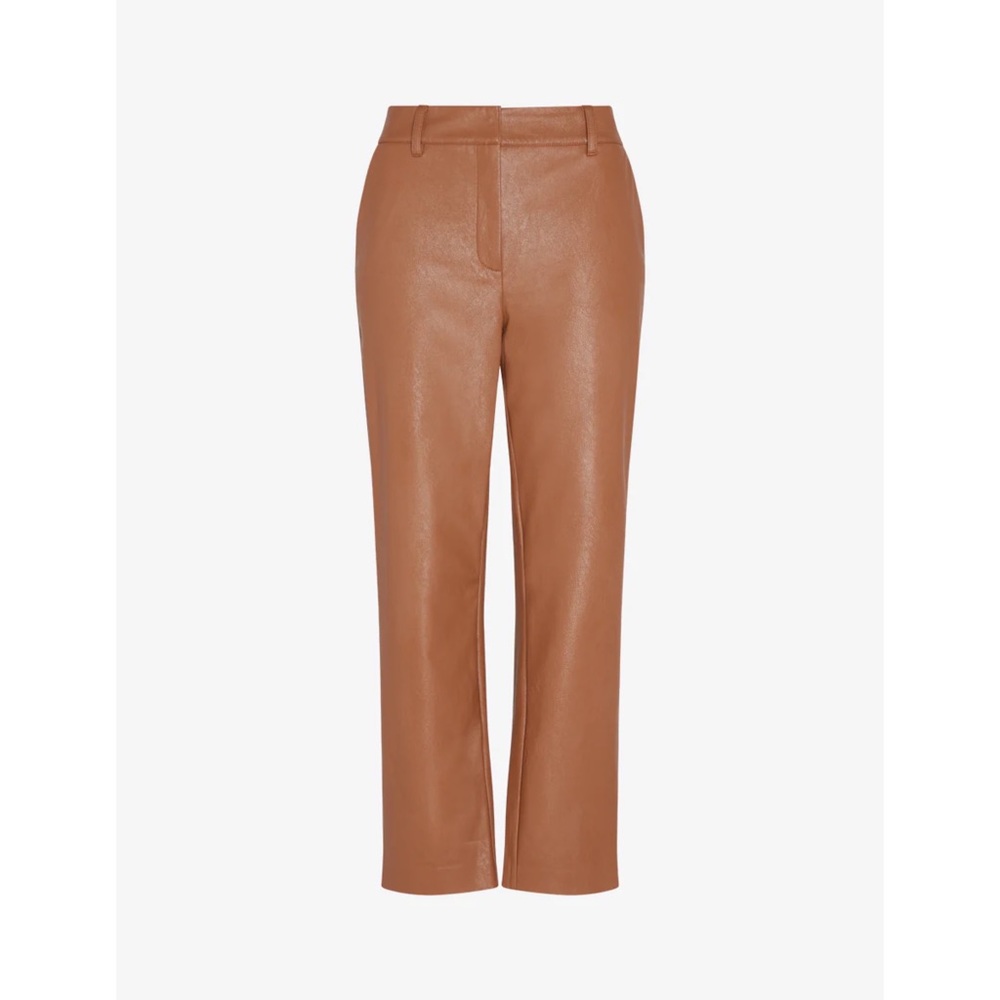 Commando Faux Leather 7/8 Cropped Trouser Pants Nwt Cocoa Tan Brown S M